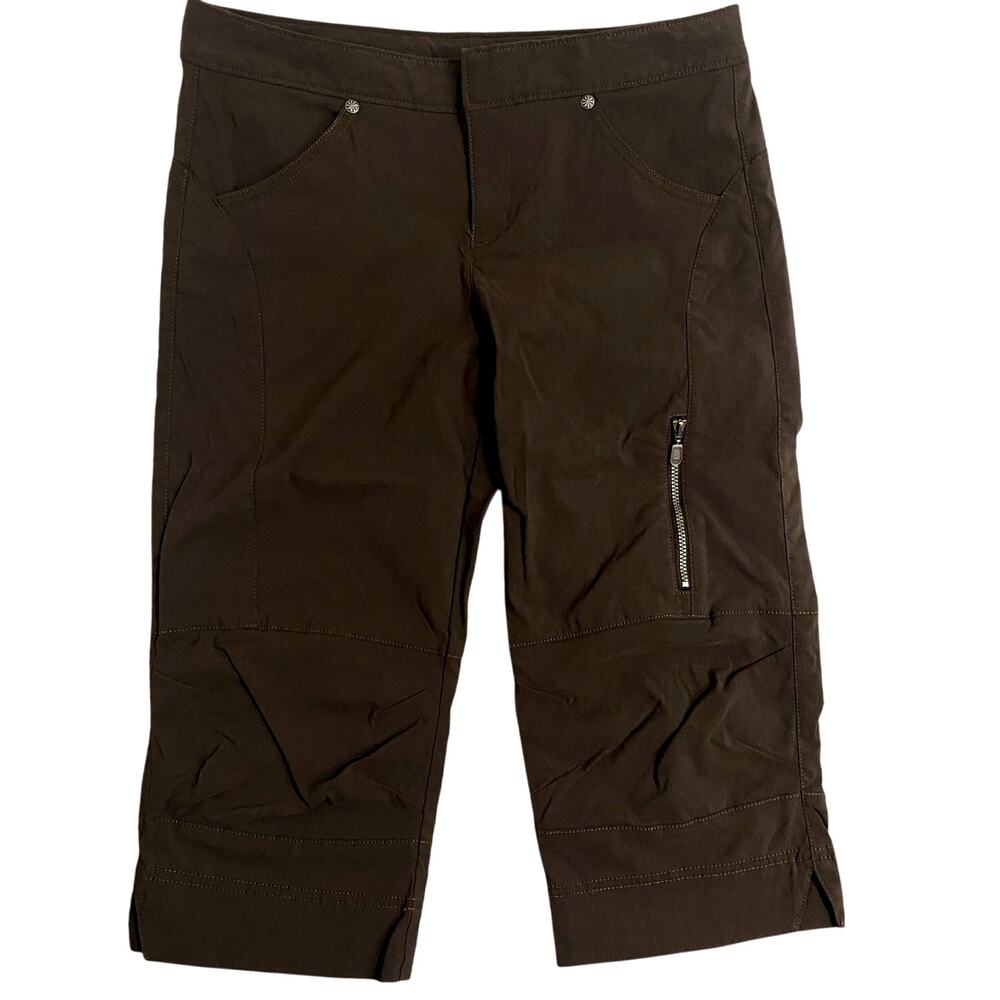 Athleta Commuter Capris‎ Womens 4 Brown Nylon Stretch Cargo Gorpcore